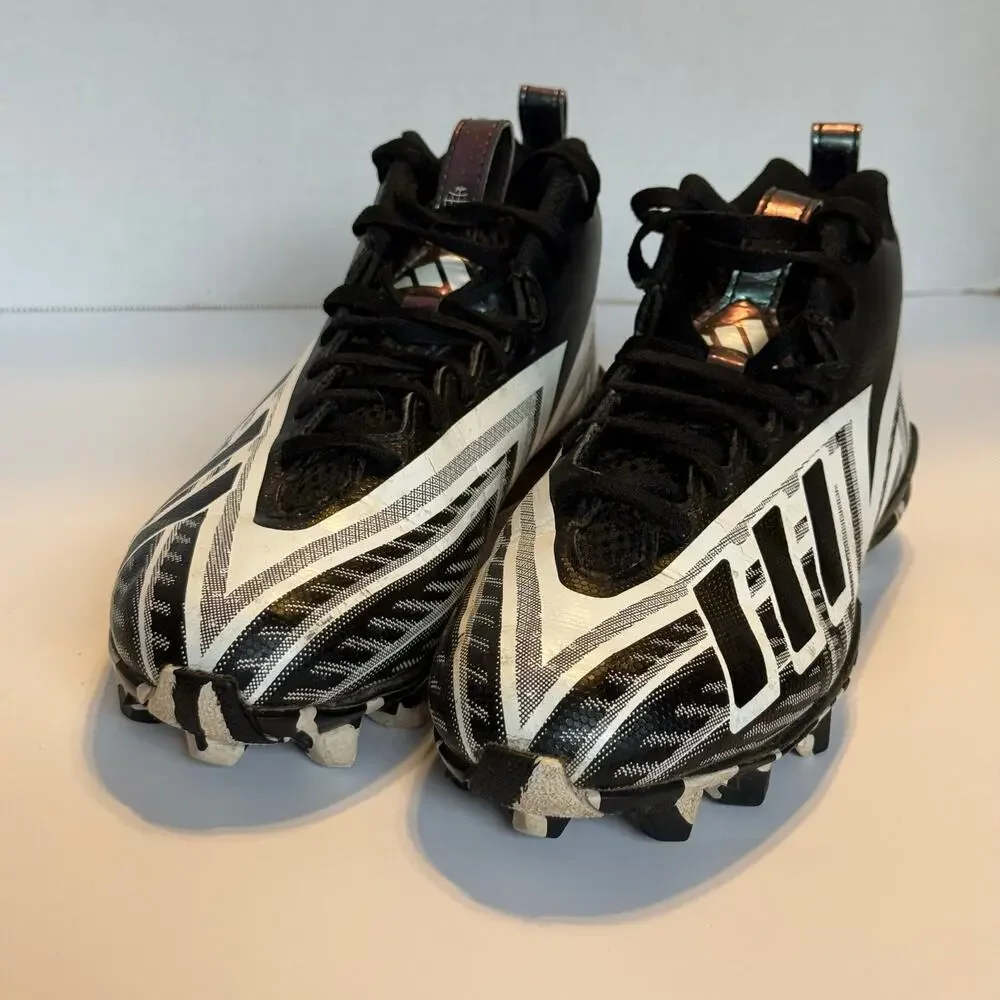 Adidas Freak Youth Football Cleats Size 4 Black White Molded Stud